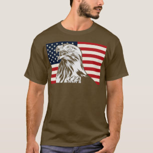 T-shirt Bald Eagle 4 juillet USA Fête de l'Indépendance am