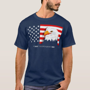 T-shirt Bald Eagle 4 juillet USA Fête de l'Indépendance am