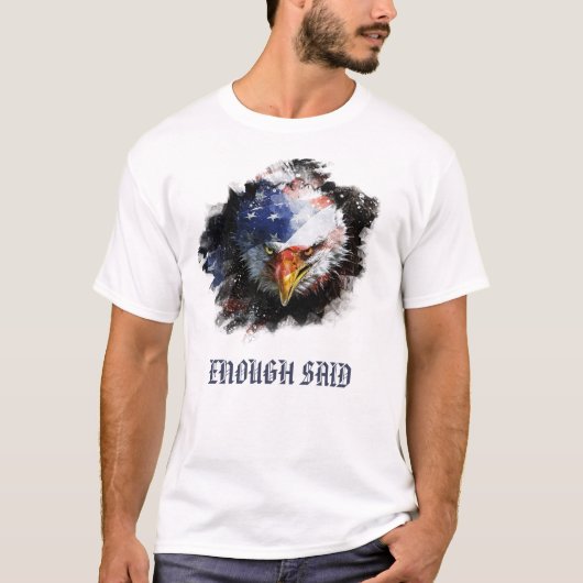 T-shirt *~* Bald Eagle - American USA Flag Rouge Blanc Ble (Devant)