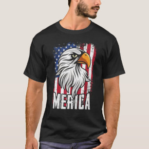 T-shirt Bald Eagle 'Amérique Retro Américain Drapeau Patri
