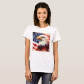 T-shirt Bald Eagle avec drapeau des États-Unis d'Amérique (Devant entier)