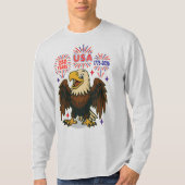 T-shirt Bald Eagle avec Fireworks - USA 250 ans 1776-2026 (Devant)