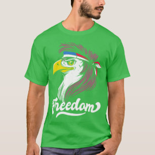 T-shirt Bald Eagle avec Mullet Funny America Freedom 4e o