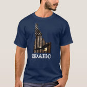 T-SHIRT BALD EAGLE BOIS BRÛLÉ - IDAHO PATRIOT NOIR (Devant)