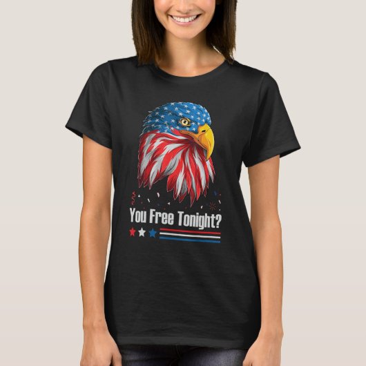 T-shirt Bald Eagle Drapeau Américain Vous Libérez Ce Soir (Devant)