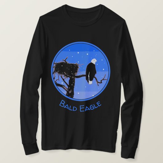 T-shirt Bald Eagle en hiver - Art original de la faune (Design devant)