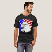 T-shirt Bald Eagle et drapeau américain (Devant entier)