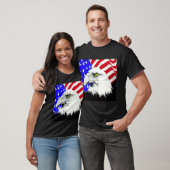 T-shirt Bald Eagle et drapeau américain (Unisexe)