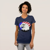 T-shirt Bald Eagle et drapeau américain (Devant entier)