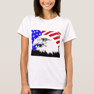 T-shirt Bald Eagle et drapeau américain