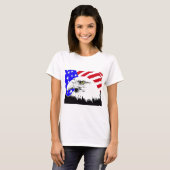 T-shirt Bald Eagle et drapeau américain (Devant entier)