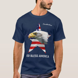 T-shirt Bald Eagle, Etoile, Drapeau personnalisable classe