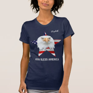 T-shirt Bald Eagle, Etoile, Drapeau personnalisable élégan