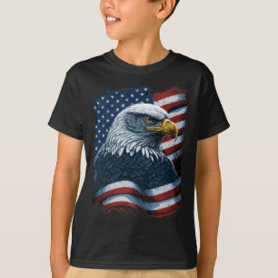 T-shirt Bald Eagle Fier drapeau américain patriotique 4°