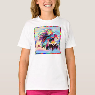 T-shirt Bald Eagle géométrique Prismatic Design-80590