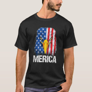 T-shirt Bald Eagle Head & Face Merica American Usa Drapeau