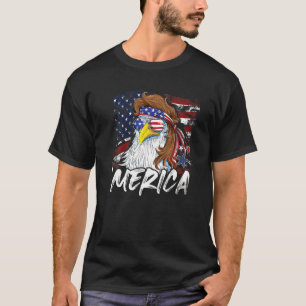 T-shirt Bald Eagle Mullet Drapeau américain 4 juillet Homm