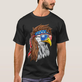T-shirt Bald Eagle Mullet Merica American Flag Patriotic 4