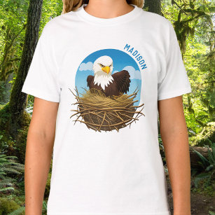 T-shirt Bald Eagle Nest mignonne Faune Nature Nom du camp 