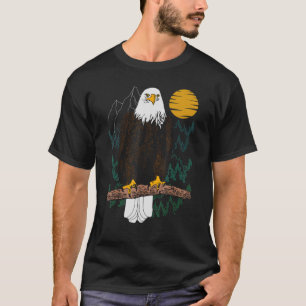 T-shirt Bald Eagle Oiseau Motif animal américain empreinte