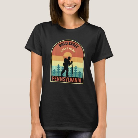 T-shirt Bald Eagle State Park Pennsylvania Retro Hiking Pr (Devant)