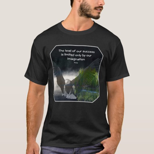 T-shirt Bald Eagle Success Quote Inspirational  (Devant)