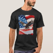 T-shirt Bald Eagle & US Drapeau 4 juillet (Devant)