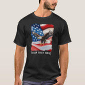 T-shirt Bald Eagle & US Drapeau 4 juillet (Devant)