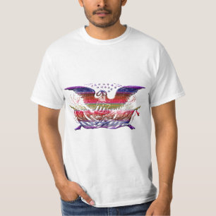 T-shirt Bald Eagle USA Drapeau Americana Patriotique Art