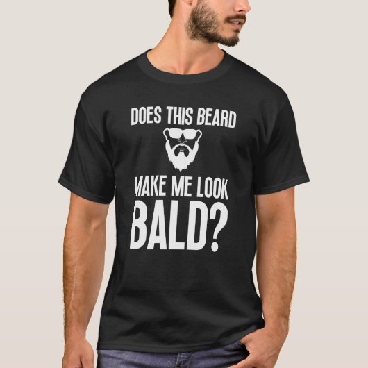 T-shirt Bald Men Beard Homme Cheveux Perdre Baldange Papa  (Devant)