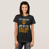 T-shirt Bald Men Beard Man Hair Loss Balding Dad Baldness (Devant entier)