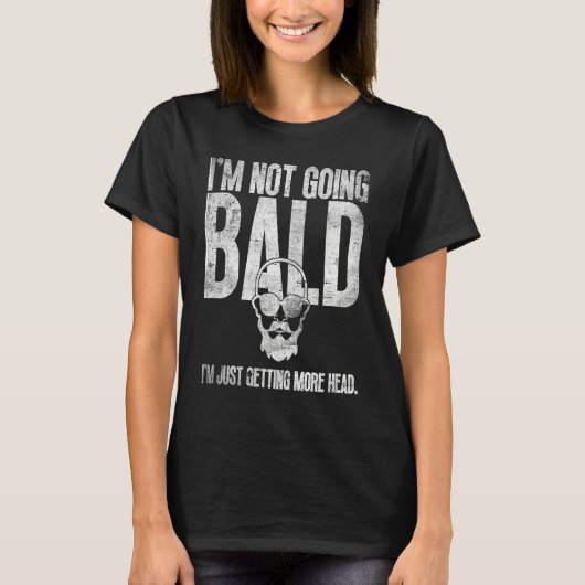 T-shirt Bald Men Beard Man Hair Loss Balding Dad Baldness  (Devant)