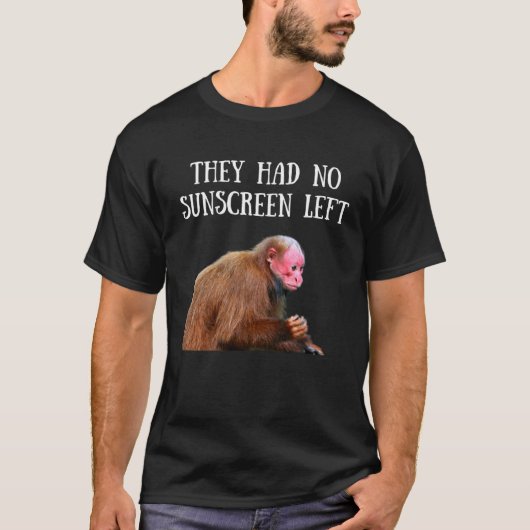 T-shirt Bald Uakari Wild Monkey Sunscreen Mème Hommes Femm (Devant)