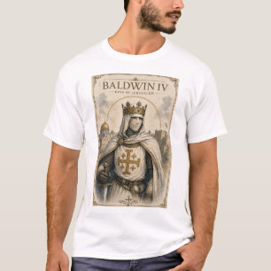 T-shirt Baldwin IV – Roi de Jérusalem Histoire Médiévale