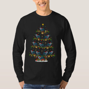 T-shirt Baleine à tête carrée Xmas Santa Baleine à tête ca