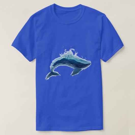 T-shirt Baleine à vagues (Design devant)