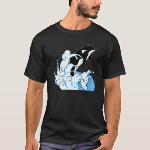 T-shirt Baleine Animal Océan Tueur Baleine Vagues Orca Swe