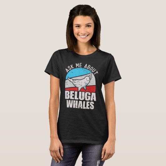 T-shirt Baleine béluga baleine blanche mer Canary observat (Devant entier)