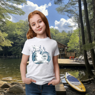 T-shirt Baleine Béluga Bleue