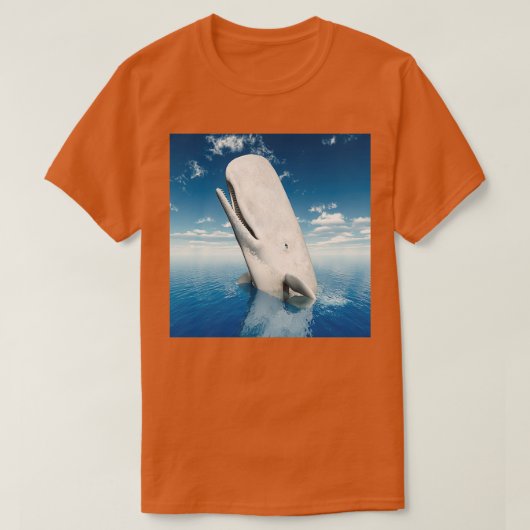 T-shirt Baleine blanche de Mocha Dick Sperm (Design devant)