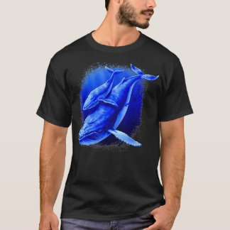 T-shirt Baleine bleue Baleine à bosse Marine Mer Animal Ba