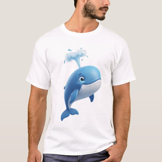 T-Shirt Baleine Bleue de Rêve (Devant)