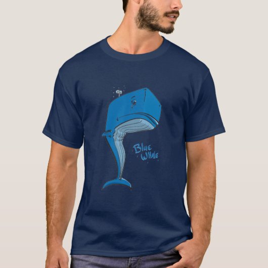 T-shirt Baleine bleue - marine (Devant)