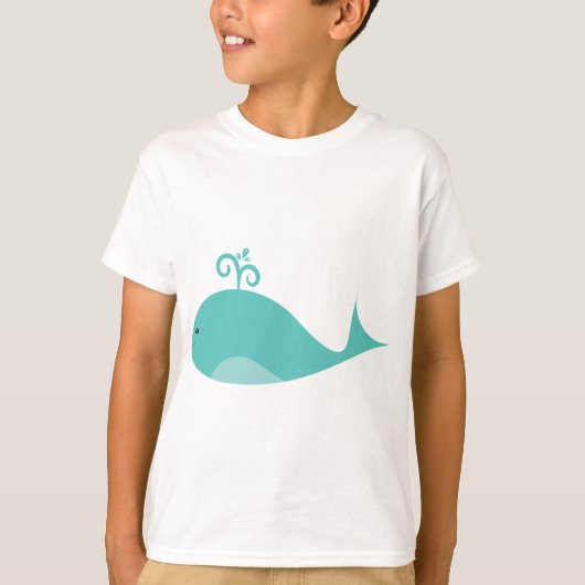 T-shirt Baleine bleue mignonne (Devant)