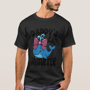 T-shirt Baleine bleue nœud léopard rose le petit arroseur