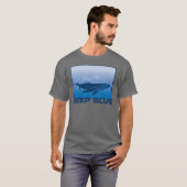 T-shirt Baleine bleue profonde (Devant entier)