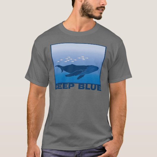 T-shirt Baleine bleue profonde (Devant)