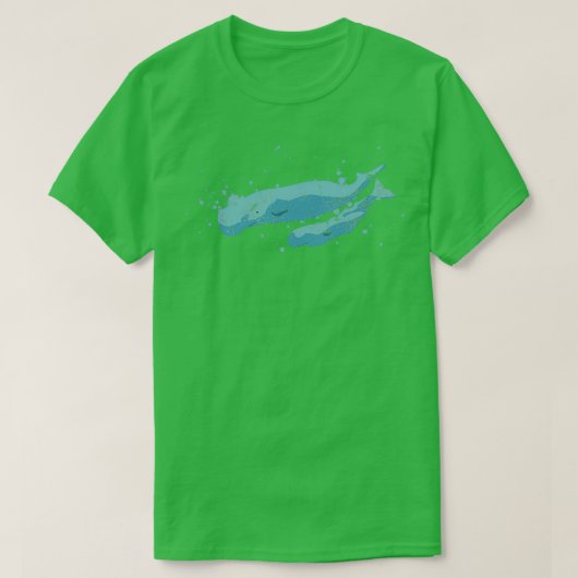 T-shirt Baleine bleue Sperm Mer mammifère 1 (Design devant)