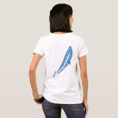 T-shirt Baleine bleue tribale (Dos entier)
