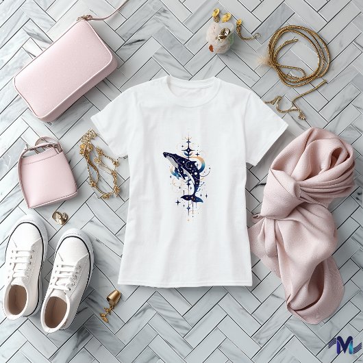 T-shirt Baleine céleste Art Abstrait Design